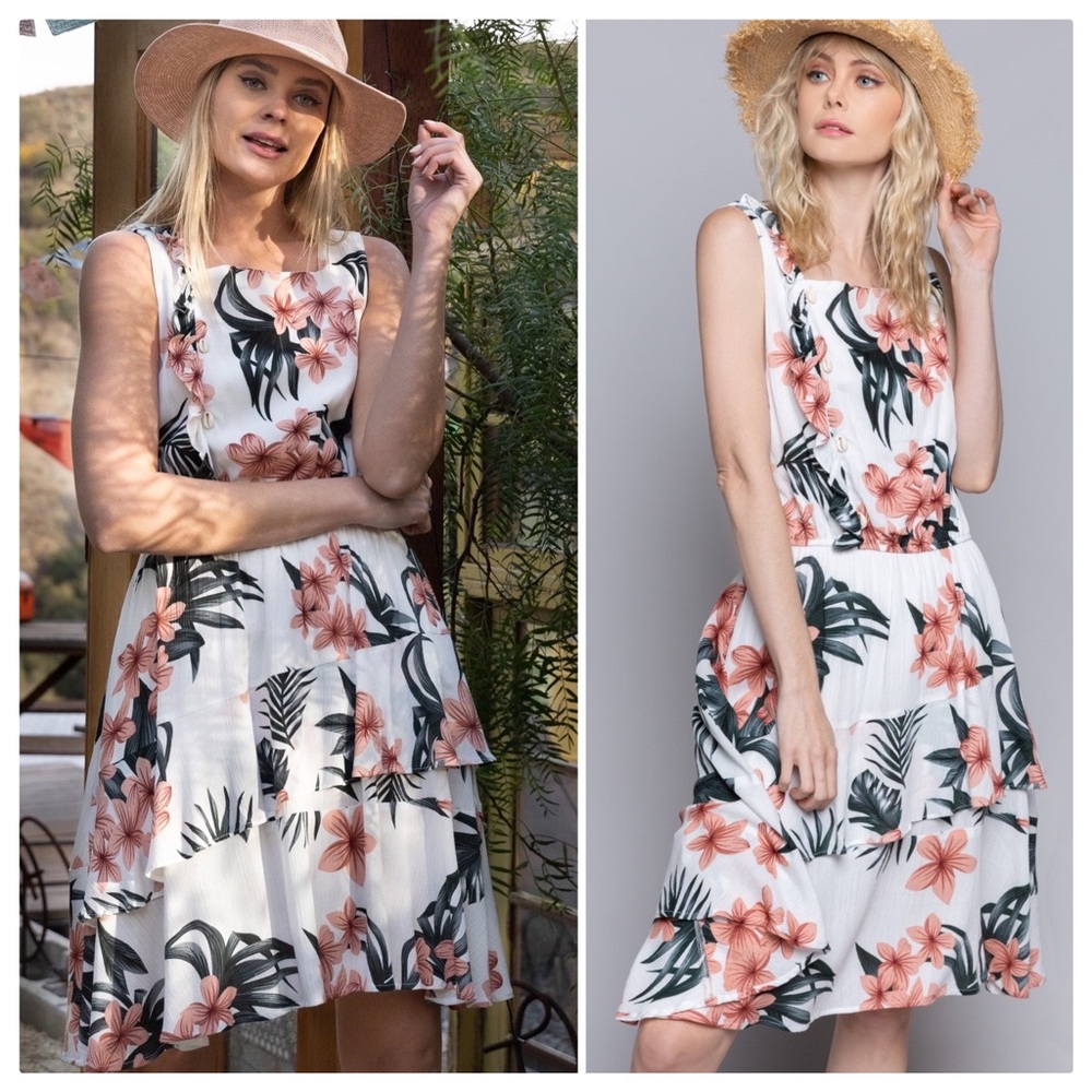*CLEARANCE* POL Wandering the Tropics Island Dress - Picture 2 of 15